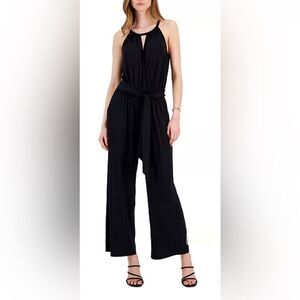 NWT- Women's Tie-Waist Halter Jumpsuit -Large